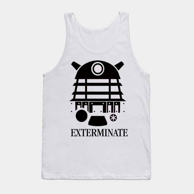 Doctor Who Dalek Exterminate T-Shirt Tank Top by ramonapop